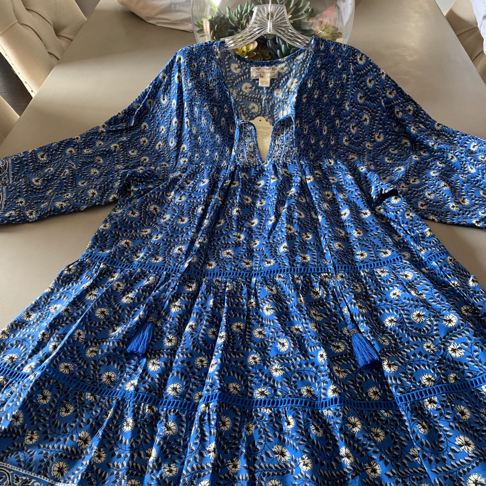 NWT B-O-G Band of Gypsies Alice Dress Blue Dress